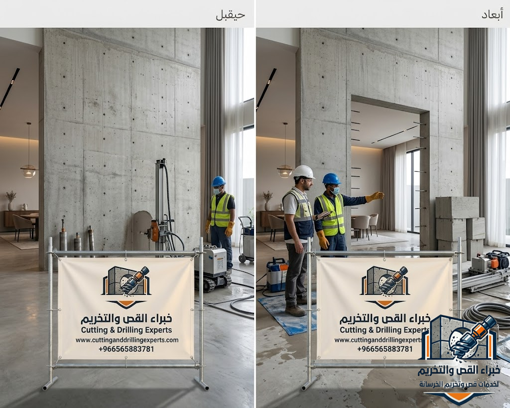  قص فتحات أبواب ونوافذ بالطائف | خصم 42% لفتح الجدران الخرسانية بدقة | خبراء القص والتخريم | 0565883781     